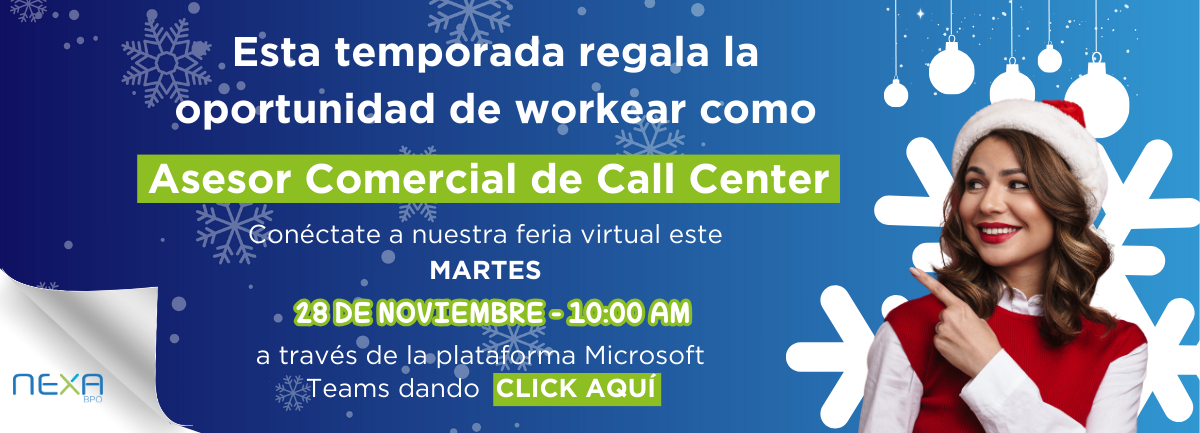Feria Virtual, Asesor Comerciales Call Center 